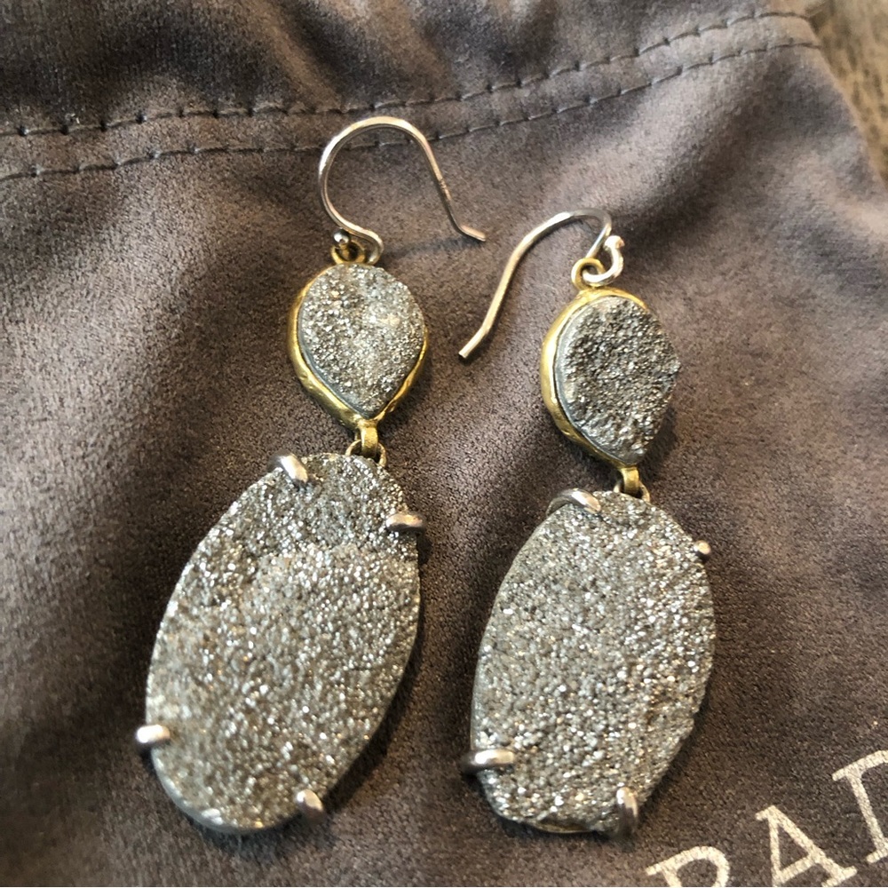 Silpada Drusy Earrings - 925 Sterling Silver
